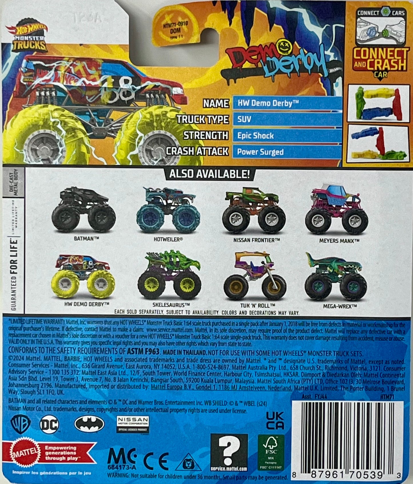 Hot Wheels Monster Trucks Demo Derby Power Smasher Series 5/6