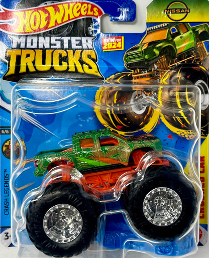 Hot Wheels Monster Trucks Crash Legends 6/6 Nissan Frontier Green