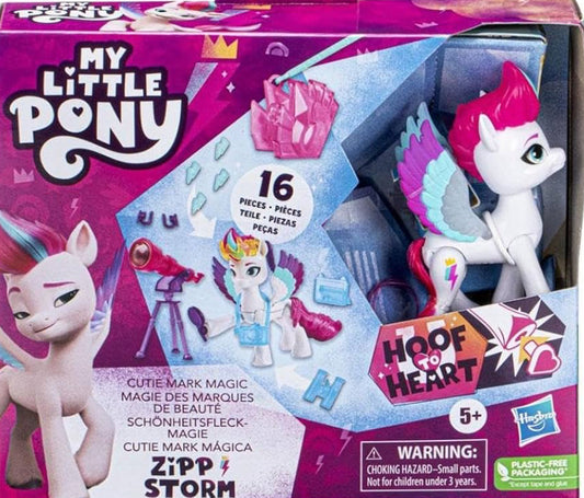 My Little Pony: Make Your Mark Cutie Magic Zipp Storm - 3-Inch Hoof to Heart with Surprise Accessories, for Kids Ages 5 and Up