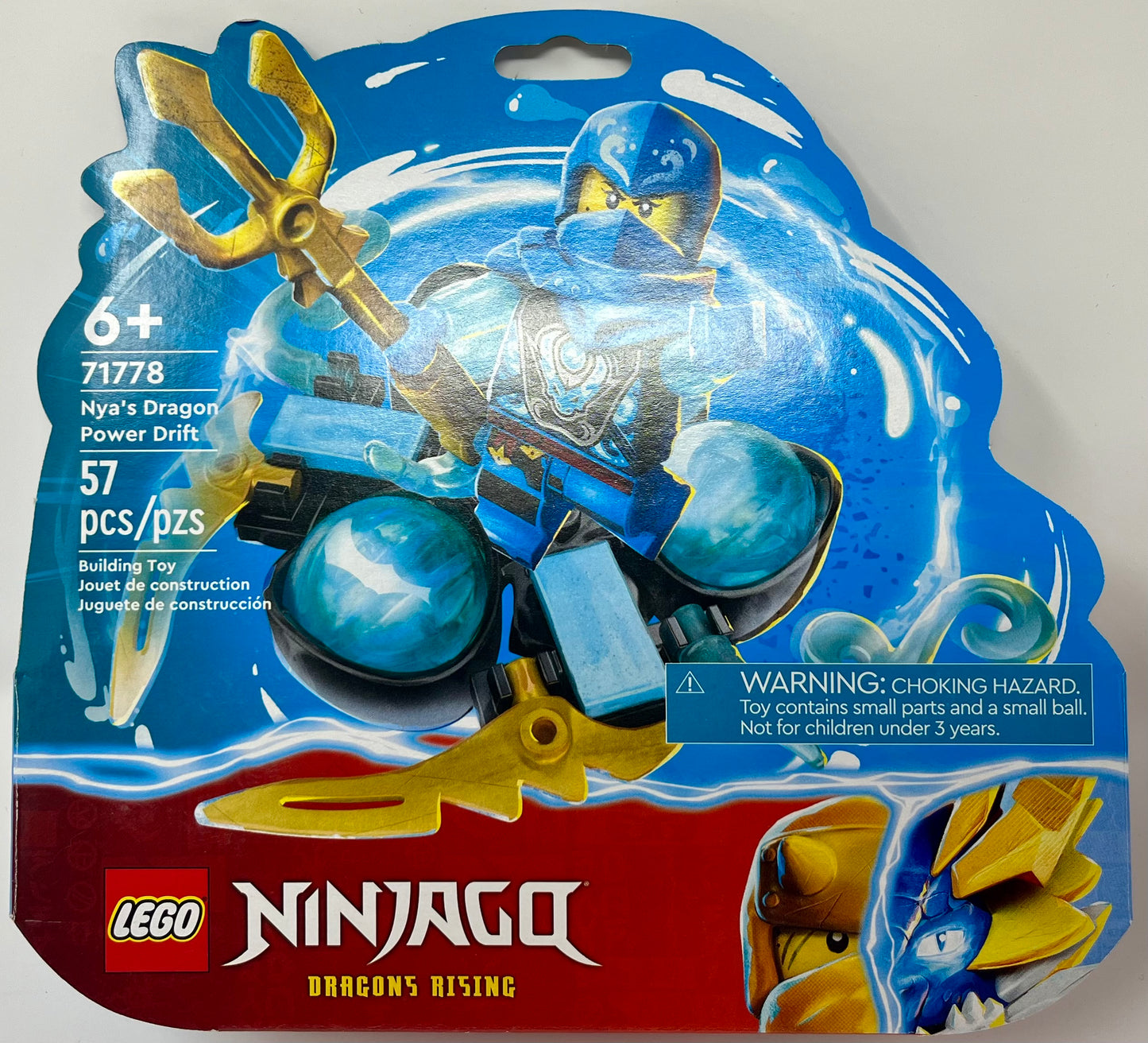 LEGO NINJAGO NYA’s Dragon Power Spinjitzu Drift 71778 Creative Blue Ninja Toy