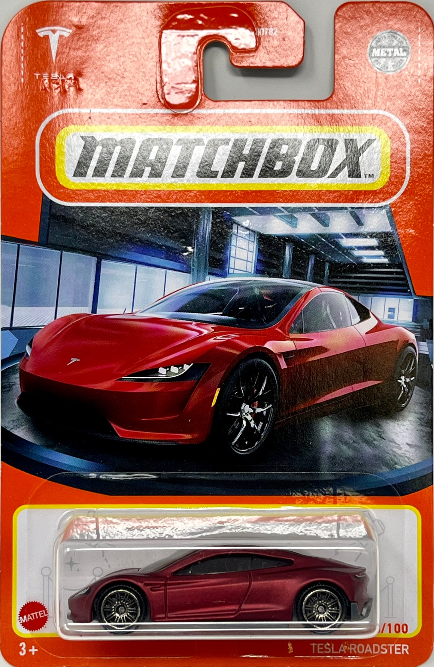 Matchbox Tesla Roadster 4/100 (Red) With Protector