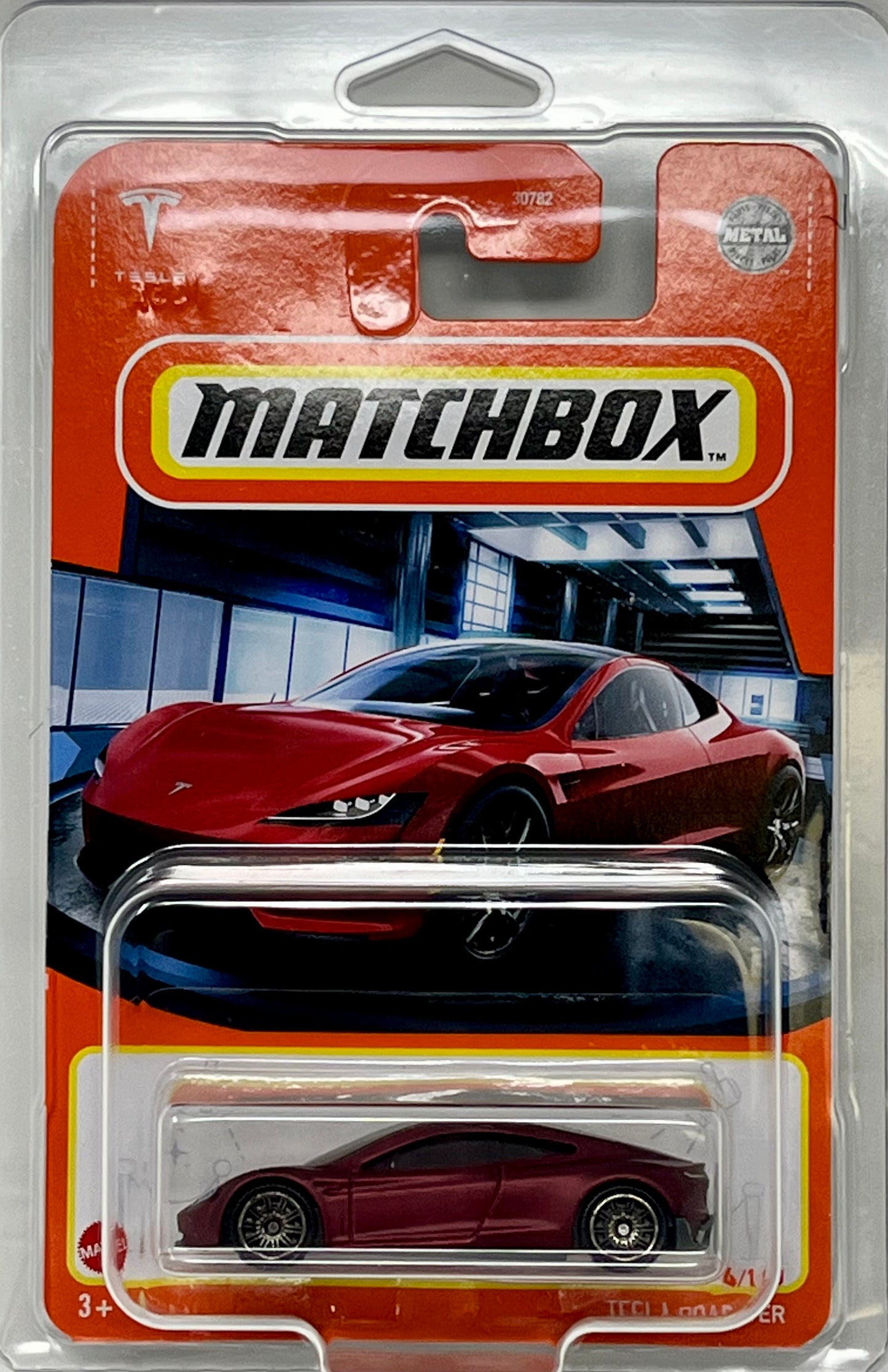 Matchbox Tesla Roadster 4/100 (Red) With Protector