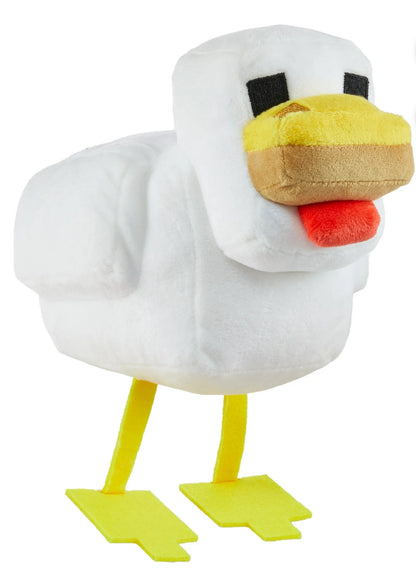 Minecraft Plush Chicken Toy, 8-inch Collectible Soft Doll Inspired by Video Game Character