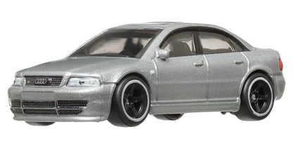 Hot Wheels Premium Car Culture Collectible Toy Car, 1:64 Scale Die-Cast Audi S4 Quattro, World Tour Vehicle with Real Riders Tires