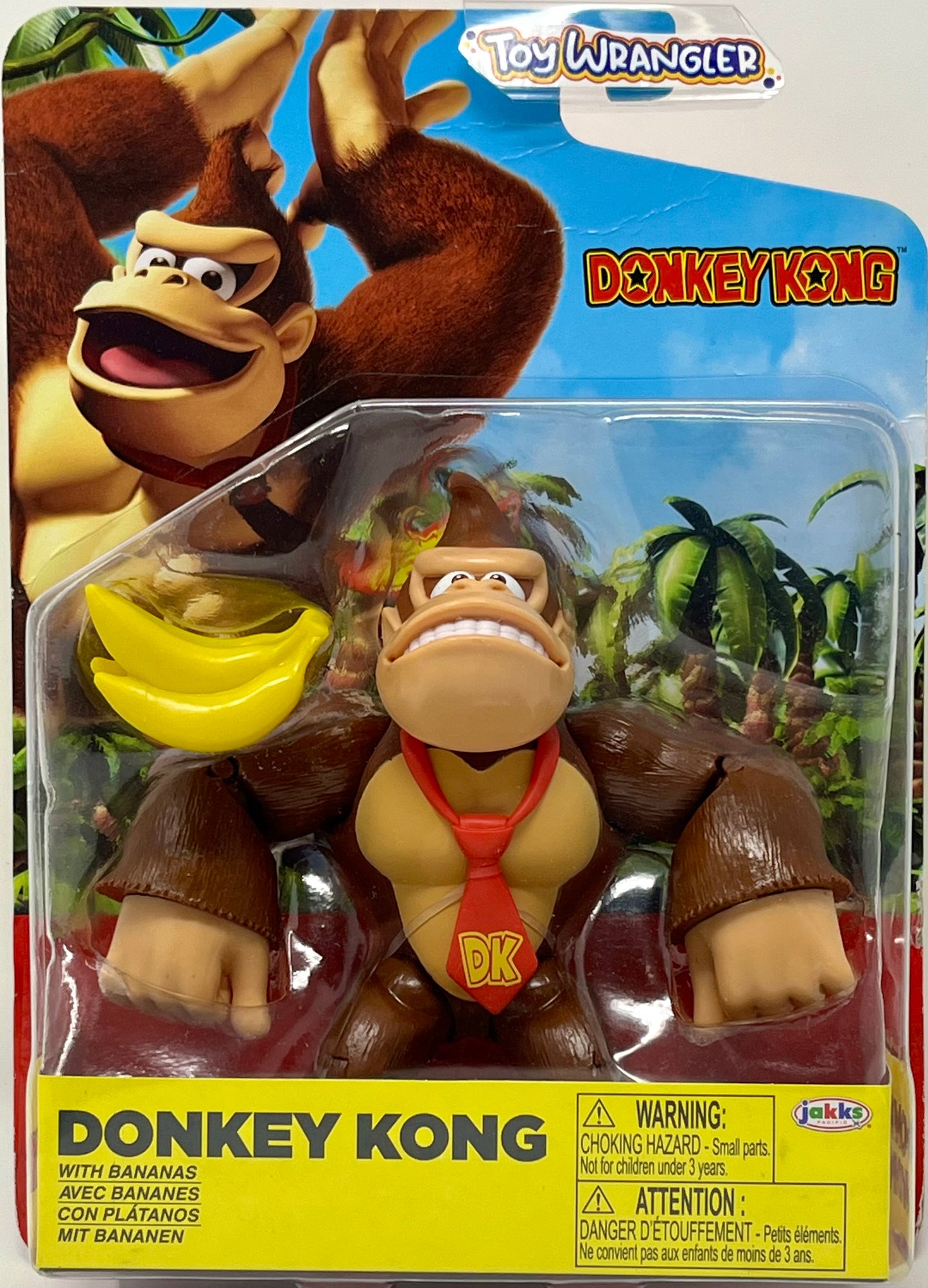 Jakks Pacific World of Nintendo Donkey Kong 4” w Bananas