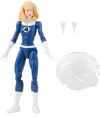 Marvel Legends Series Retro Fantastic Four Marvel's Invisible Woman 6-inch Action Figure Toy, Includes 3 Accessories , Blue