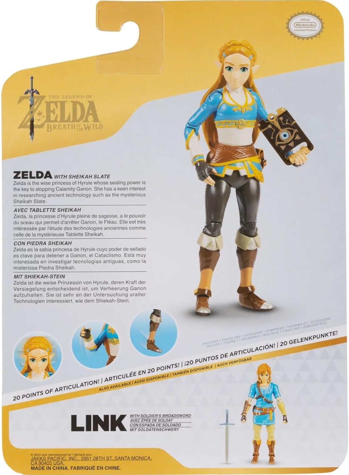 Nintendo The Legend of Zelda: Breath of The Wild 5-inch Action Figure Zelda with Sheikah Slate