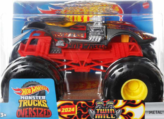 Hot Wheels Monster Trucks Oversized Twin Mill with Flames 2024 1:24