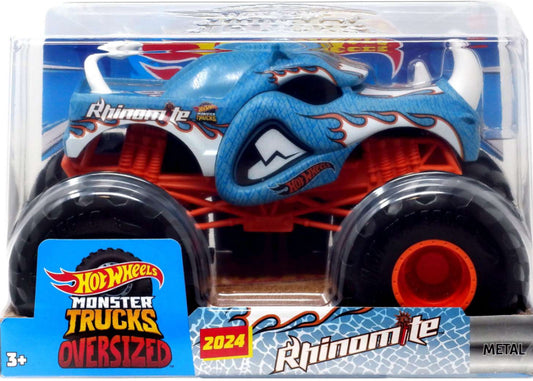 Hot Wheels Monster Trucks Oversized Rhinomite 1/24 scale Car Blue