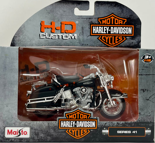 1966 Harley Davidson FLH Electra Glide, Black - Maisto 31360/41 - 1/18 scale Diecast Motorcycle