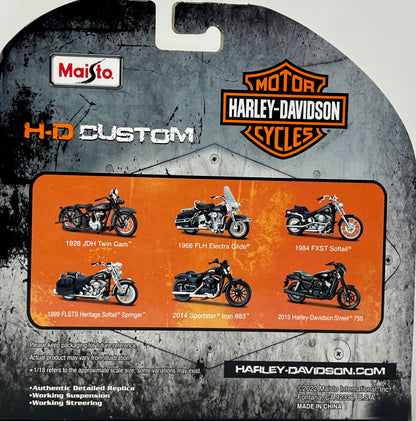 1966 Harley Davidson FLH Electra Glide, Black - Maisto 31360/41 - 1/18 scale Diecast Motorcycle