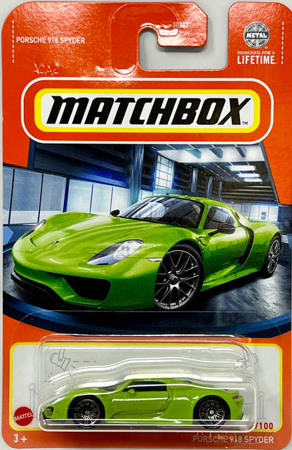 Matchbox Porsche 918 Spyder (Green) with Protector