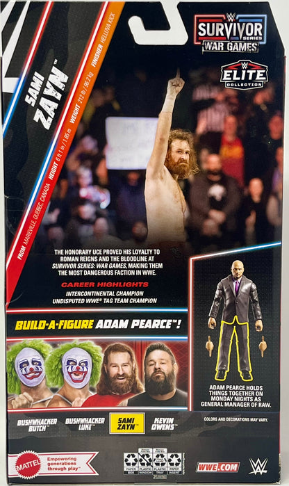 Mattel WWE Elite Collection Action Figure & Accessories, Premium Live Event Sami Zayn with Interchangeable Hands & Build-A-Figure Pieces