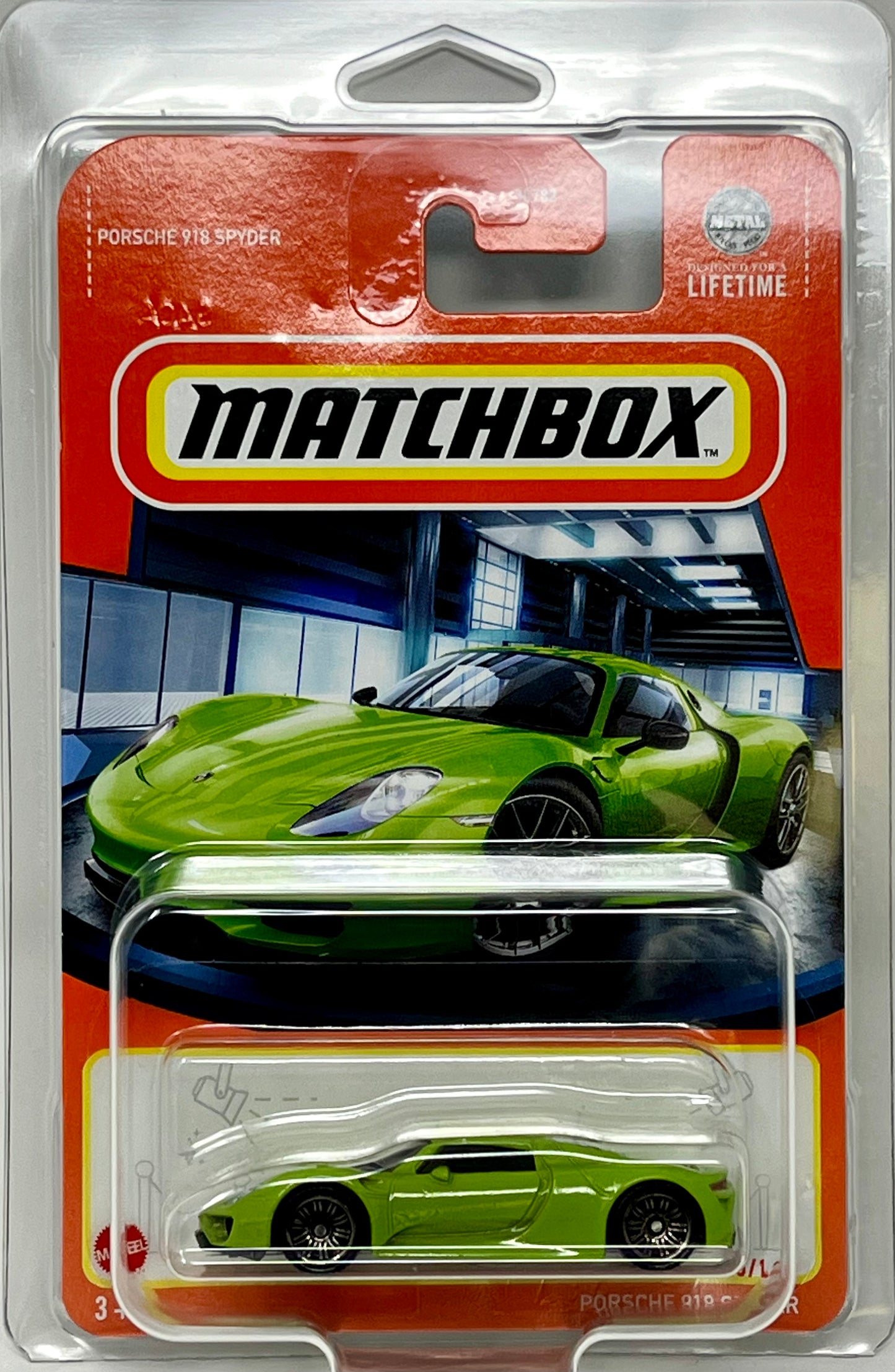 Matchbox Porsche 918 Spyder (Green) with Protector