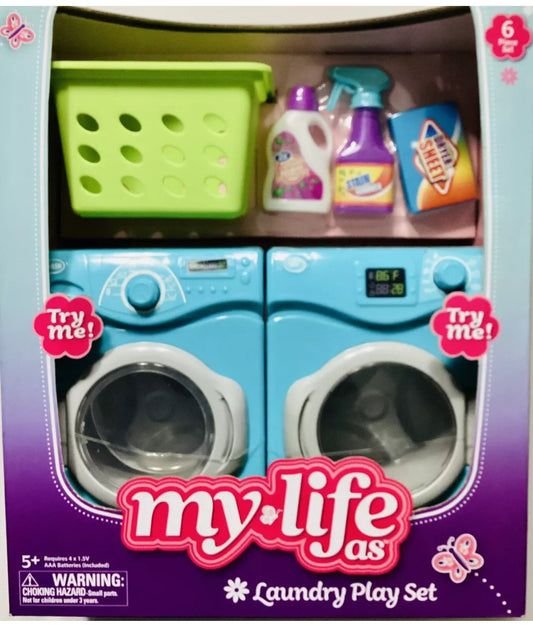 My Life As Laundry Play Set Real Sounds & Agitating Washer/Dryer