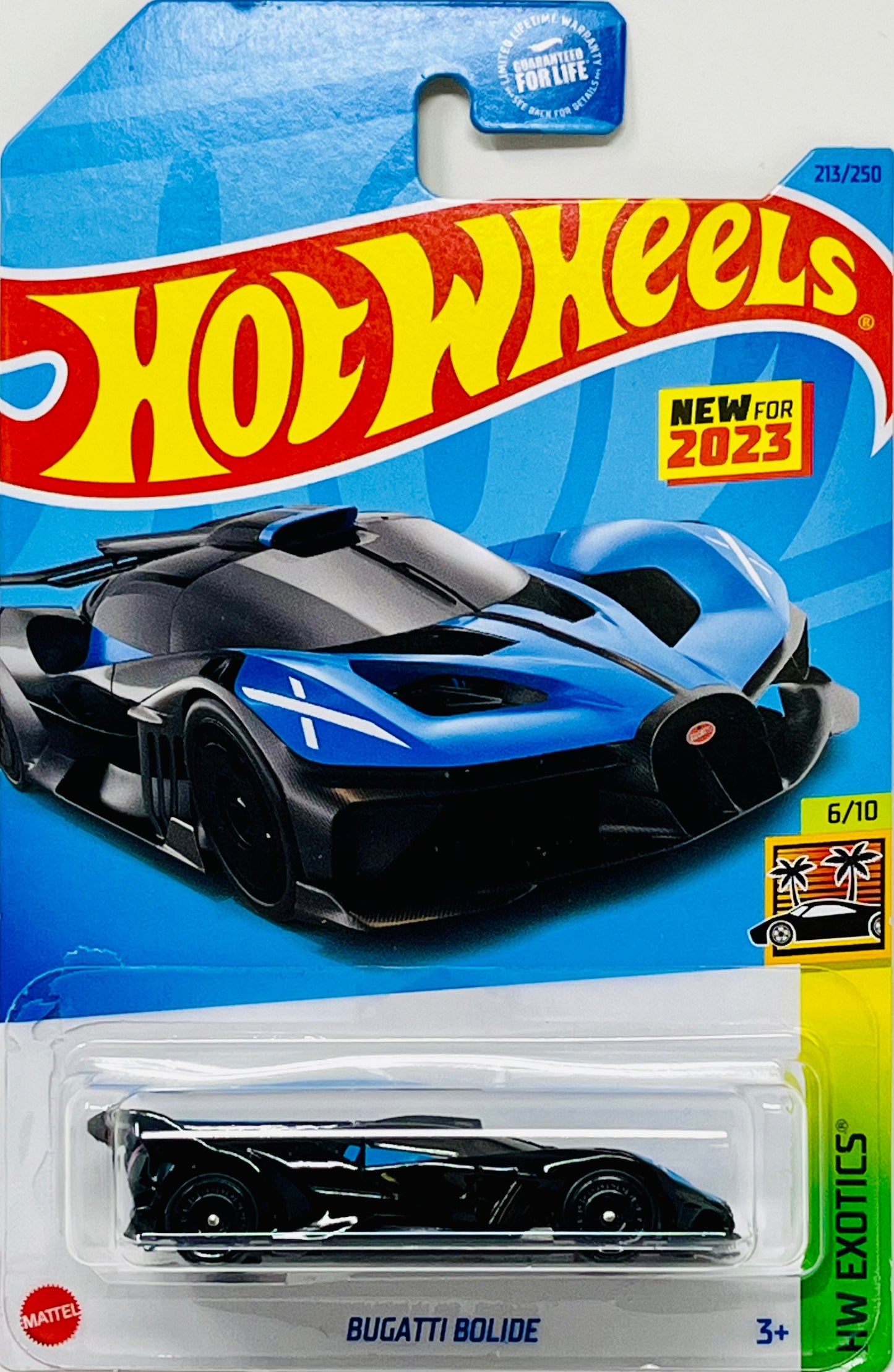 Hot Wheels Bugatti Bolide (Black/Blue) with Protector