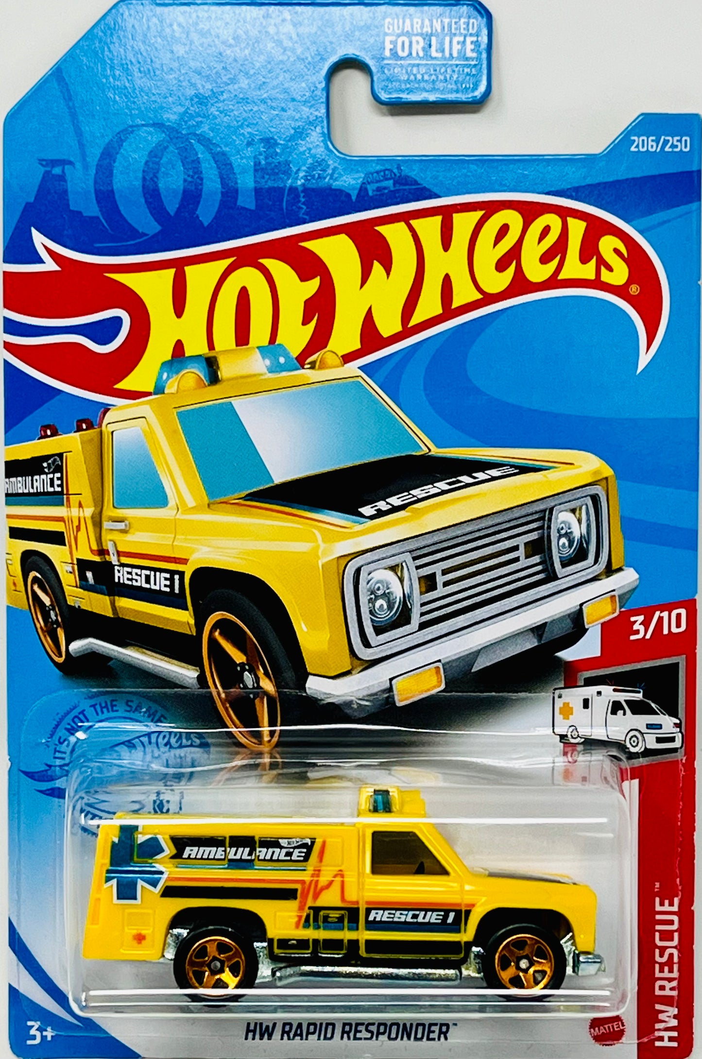 Hot Wheels - HW Rapid Responder Rescue 1 (Yellow) with Protector