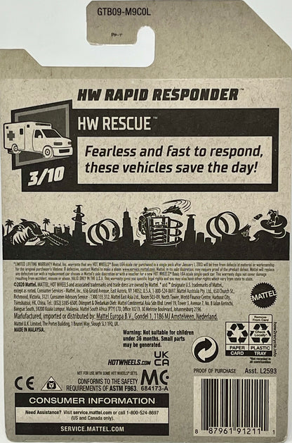 Hot Wheels - HW Rapid Responder Rescue 1 (Yellow) with Protector