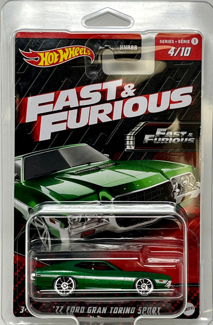 Hot Wheels ’72 Ford Gran Torino Sport Fast and Furious With Protector