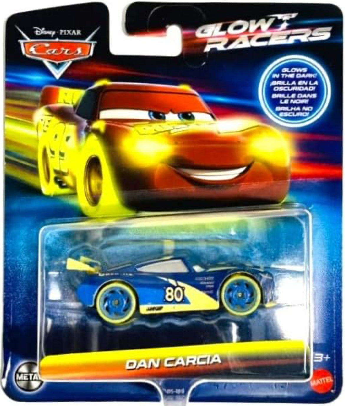 Disney Cars Glow Racers Dan Carcia 1:55 Scale Diecast Vehicle