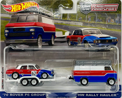 Hot Wheels '70 Rover P6 Group 2 Rally Hauler, Team Transport #55