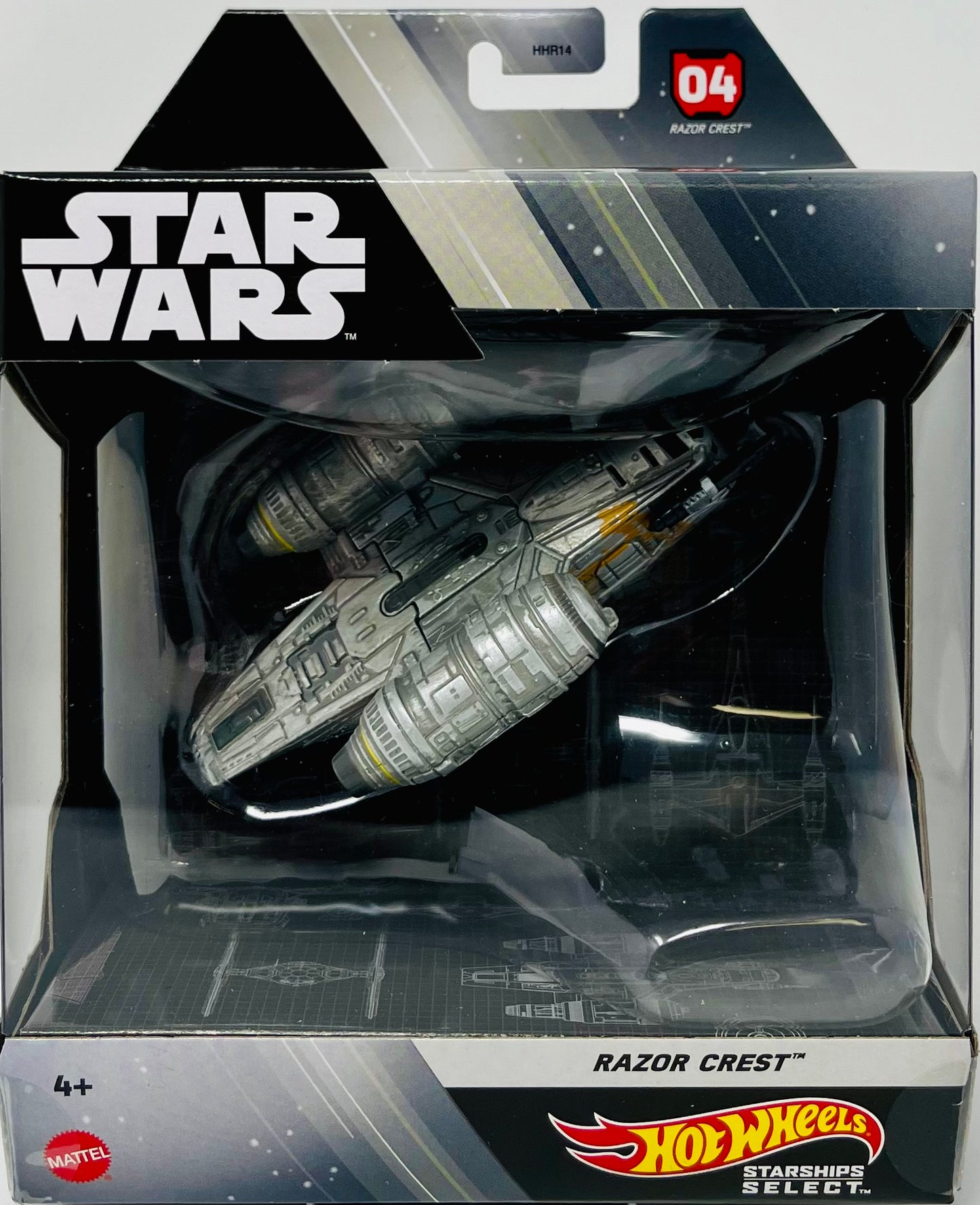 Hot Wheels Star Wars Starships Select Razor Crest, Premium Replica of Classic & Modern Star Wars Starships, Moveable Parts, Premium Stand, for Adult Collectors