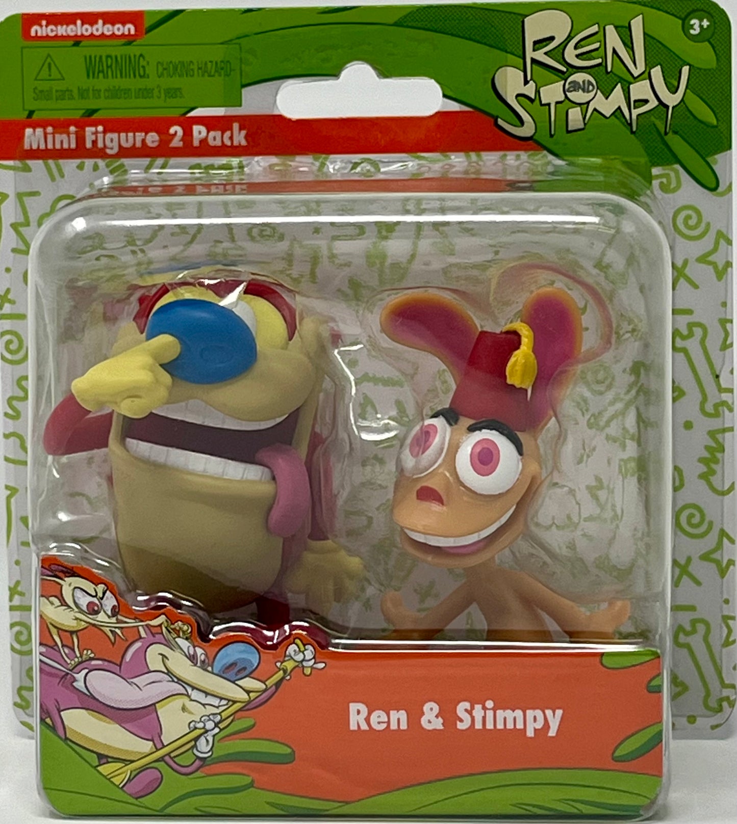 Nickelodeon Ren & Stimpy Cat Collectible 2 Pack Mini Figure Set