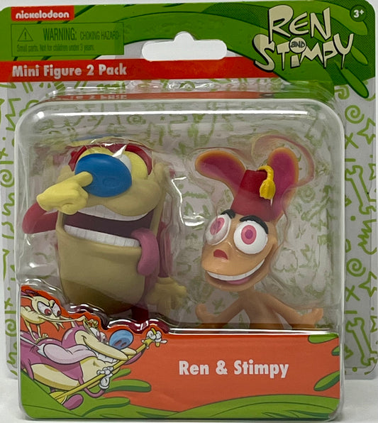 Nickelodeon Ren & Stimpy Cat Collectible 2 Pack Mini Figure Set