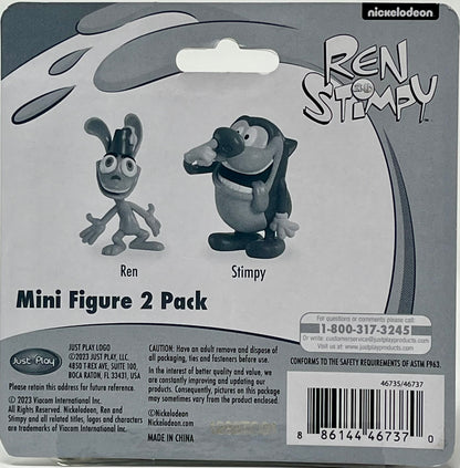 Nickelodeon Ren & Stimpy Cat Collectible 2 Pack Mini Figure Set