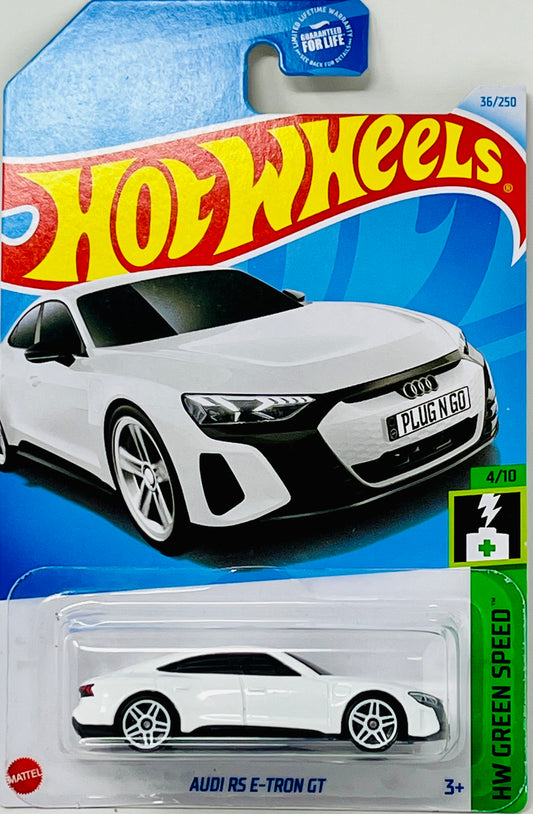 Hot Wheels Audi RS E-Tron GT 36/250 HW GREEN SPEED 4/10 Plug N Go Plates