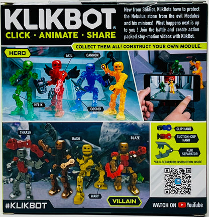 Klikbot Stop Motion Animation Figure Villain - Bash Zing