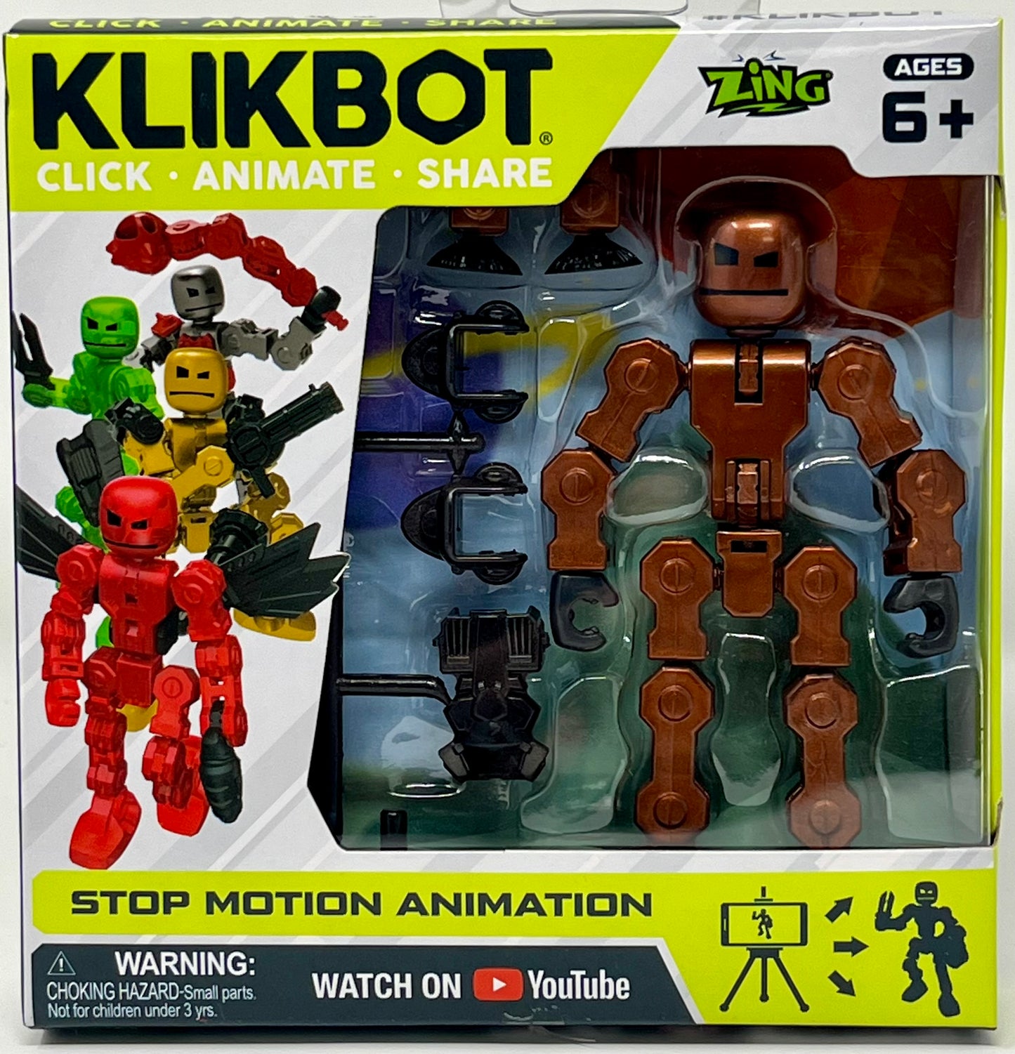 Klikbot Stop Motion Animation Figure Villain - Bash Zing