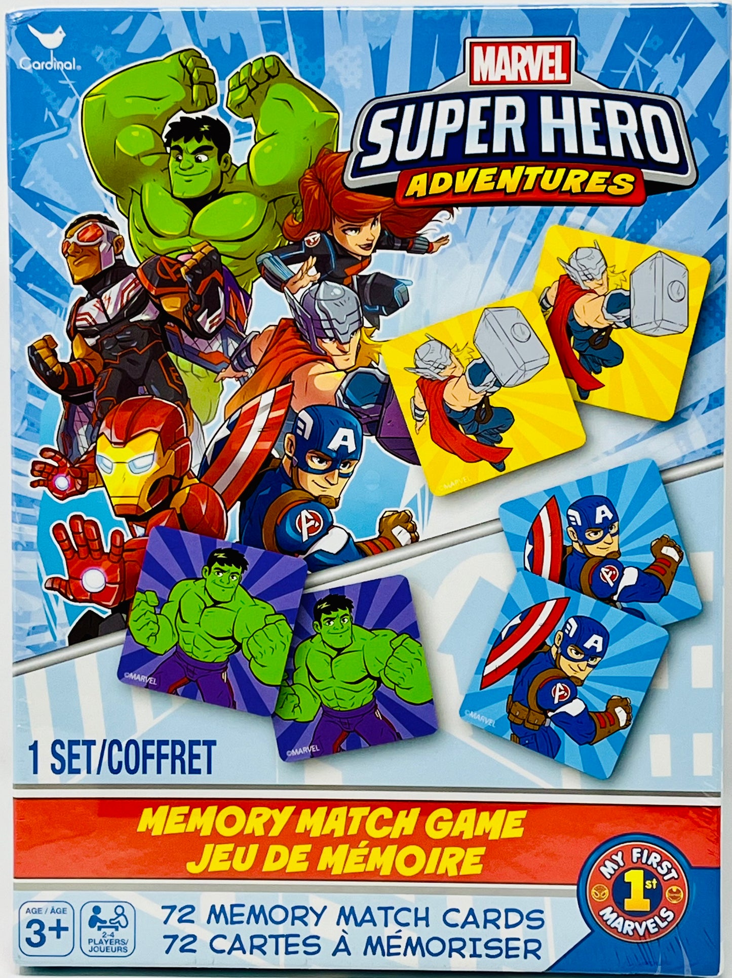 MARVEL Super Hero Adventures Memory Match Game 72 Cards Kids Educational