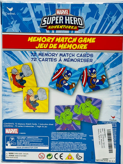 MARVEL Super Hero Adventures Memory Match Game 72 Cards Kids Educational