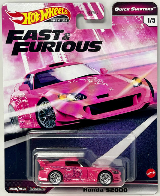 Hot Wheels 2020 Premium Fast & Furious Quick Shifters 1/5 Honda S2000 (Pink)