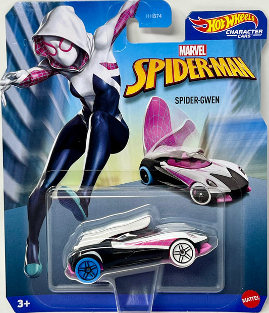 Hot Wheels Spider-Gwen Character Car, Gift for Kids 3 Years & up & Collectors