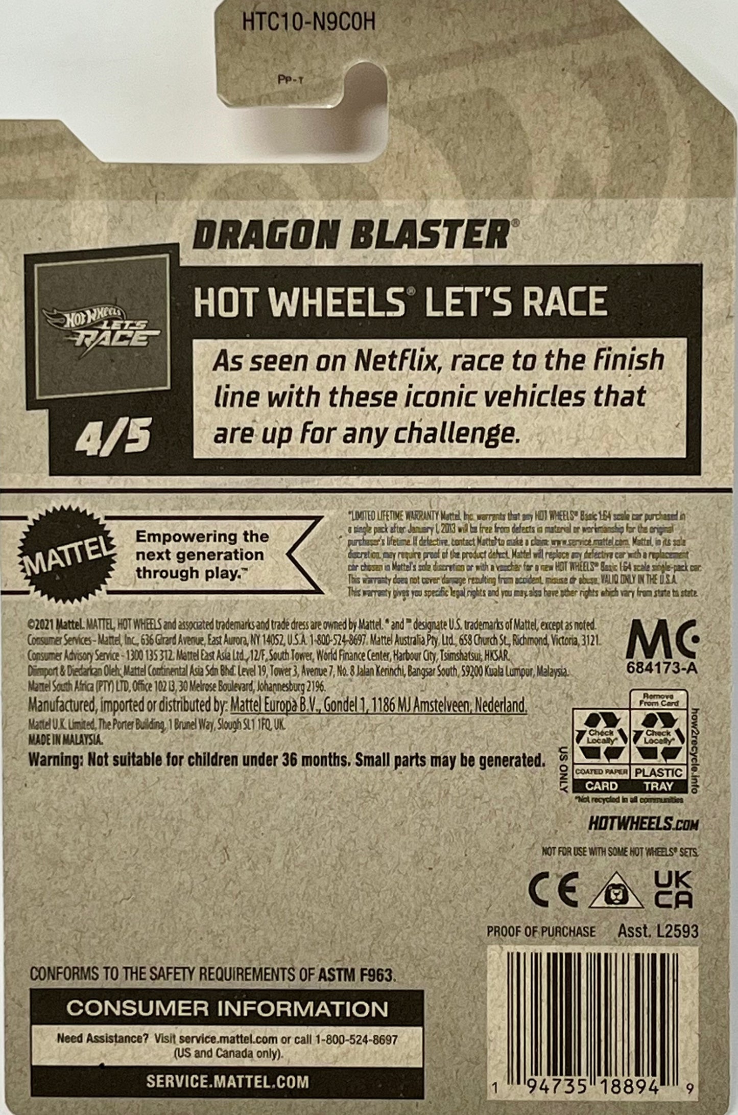 Hot Wheels Dragon Blaster 140/250 HOT WHEELS LET’s RACE 4/5