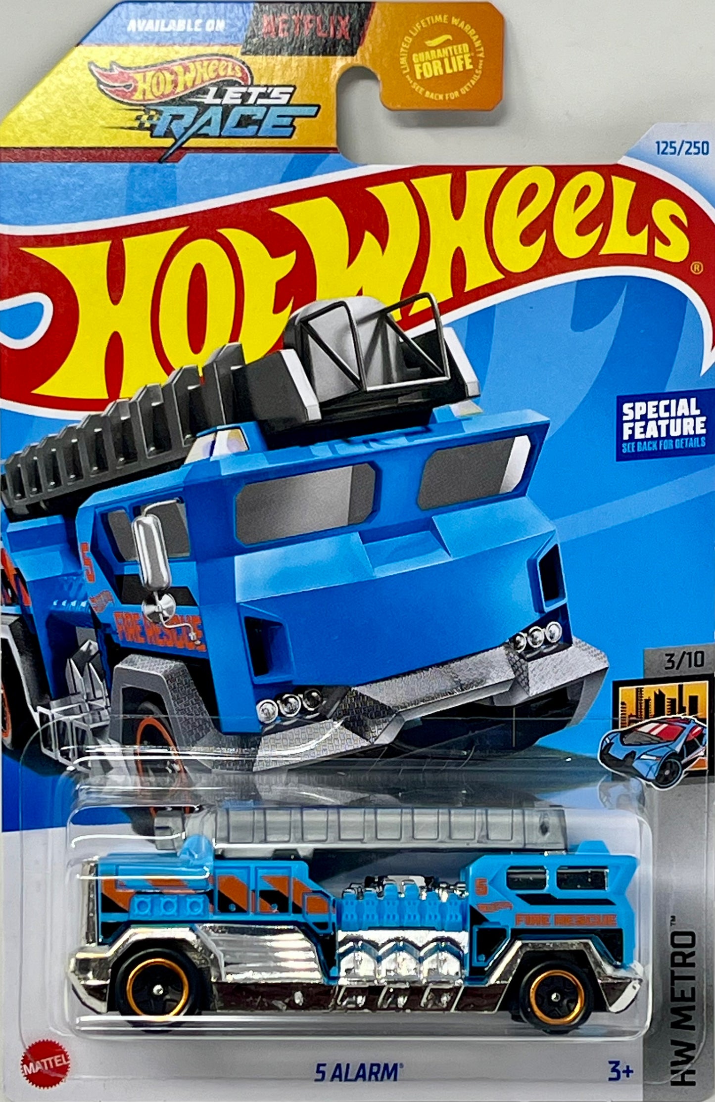 Hot Wheels 5 Alarm (Blue/Silver) HW Metro 3/10