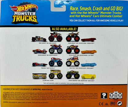 Hot Wheels Monster Trucks Twin Mill vs Haul Y’all with Twin Mill & Crushed Cars 1:64 Scale