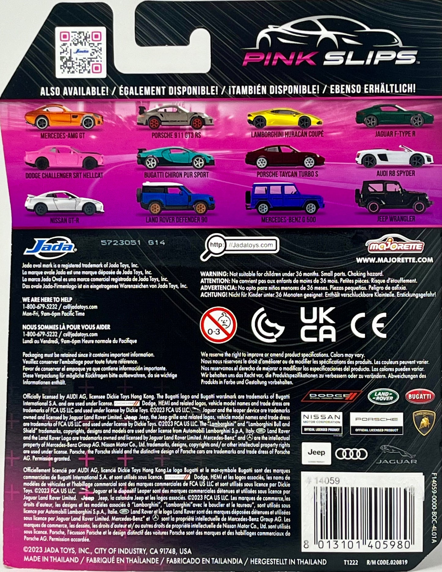 Jada Toys Pink Slips Lamborghini Huracan Coupe Moving Parts Diecast 1:64