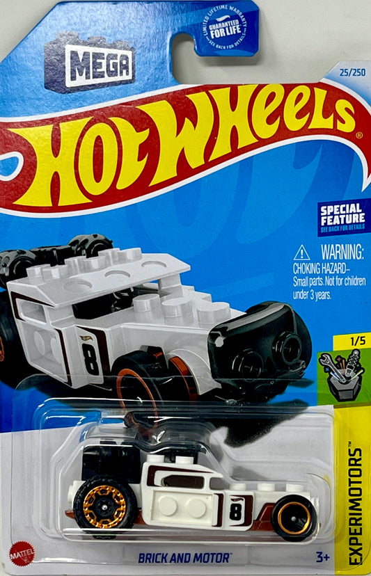 Hot Wheels Brick and Motor White 25/250 EXPERIMOTORS 1/5