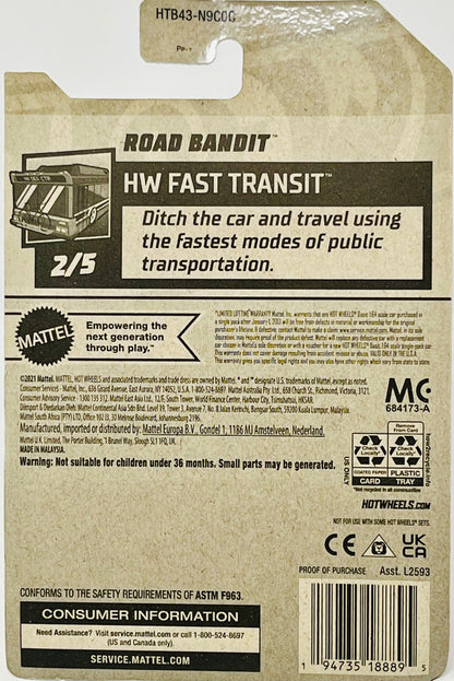 Hot Wheels Road Bandit HW Fast Transit 2/5 with Protector