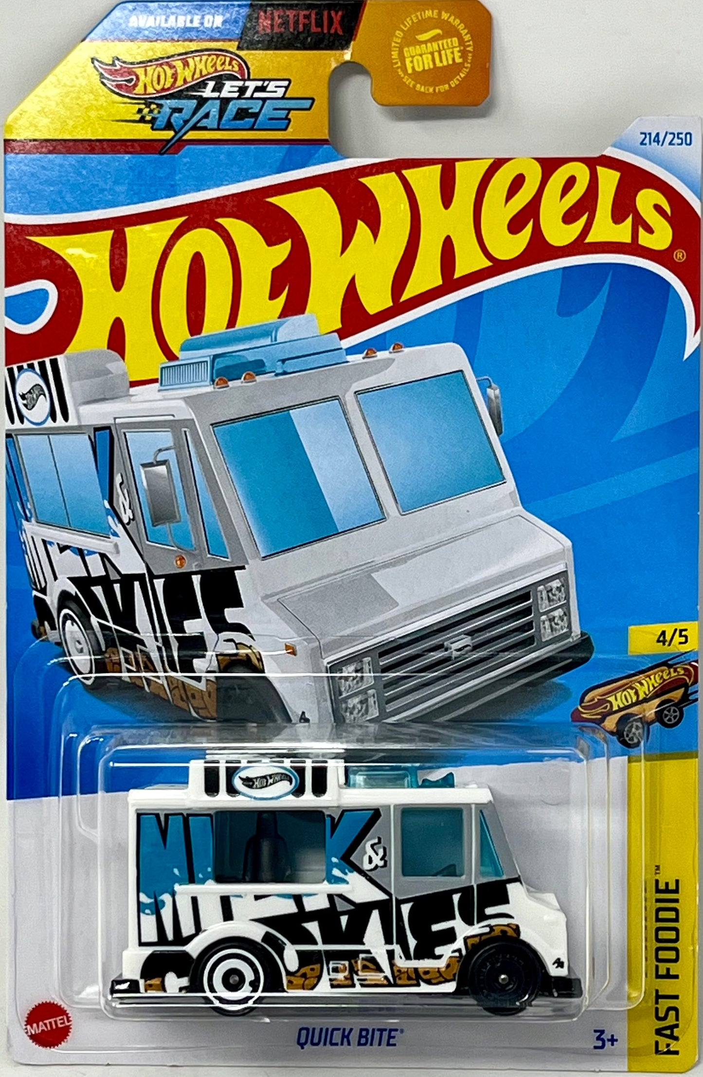 Hot Wheels Quick Bite Milk & Cookies 214/250 FAST FOODIE 4/5