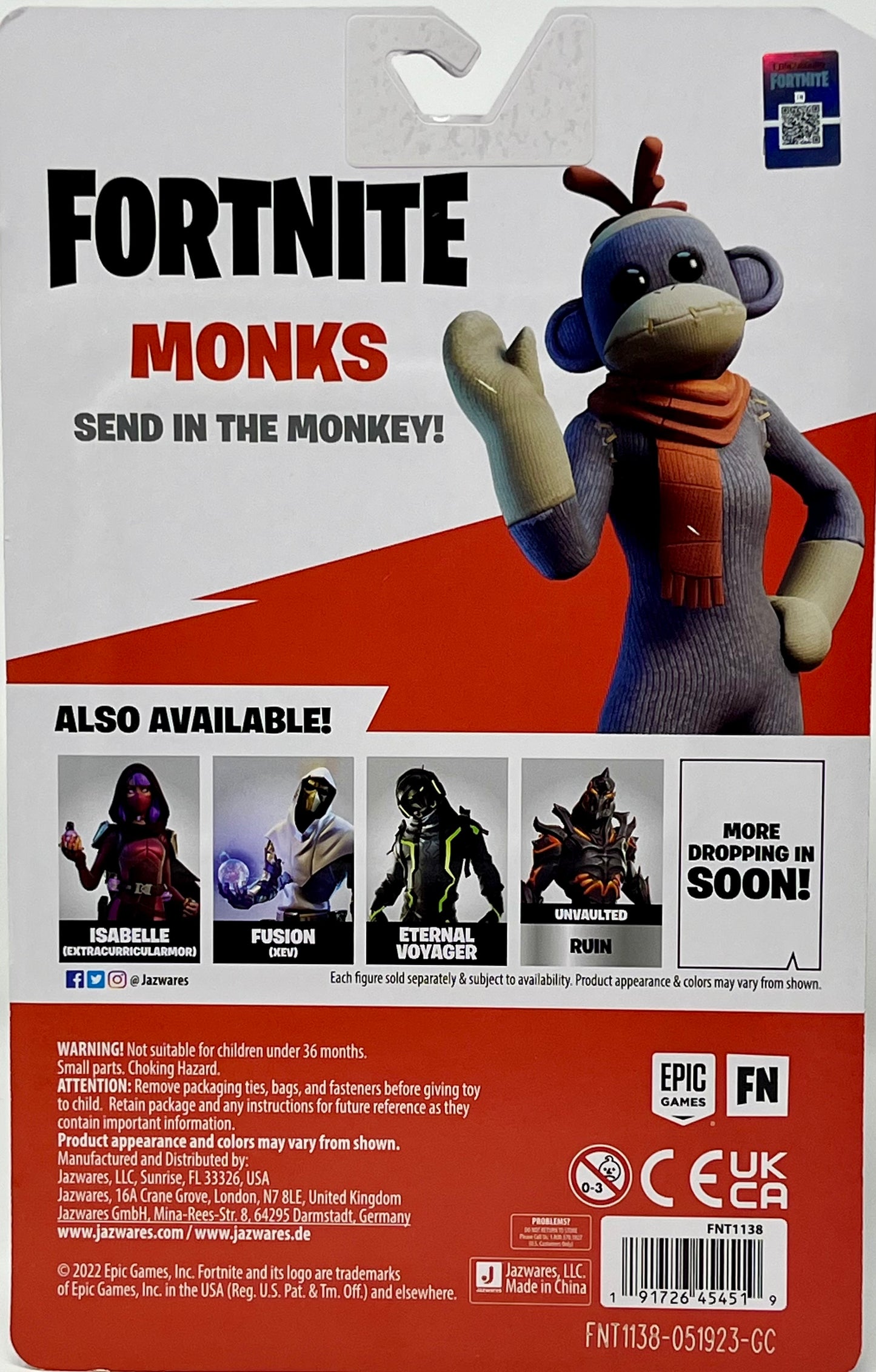 FORTNITE Solo Mode MONKS 4" Figure