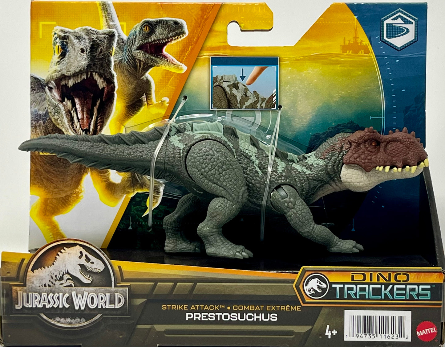 Mattel Jurassic World Strike Attack Dino Tracker Dinosaur Prestosuchus