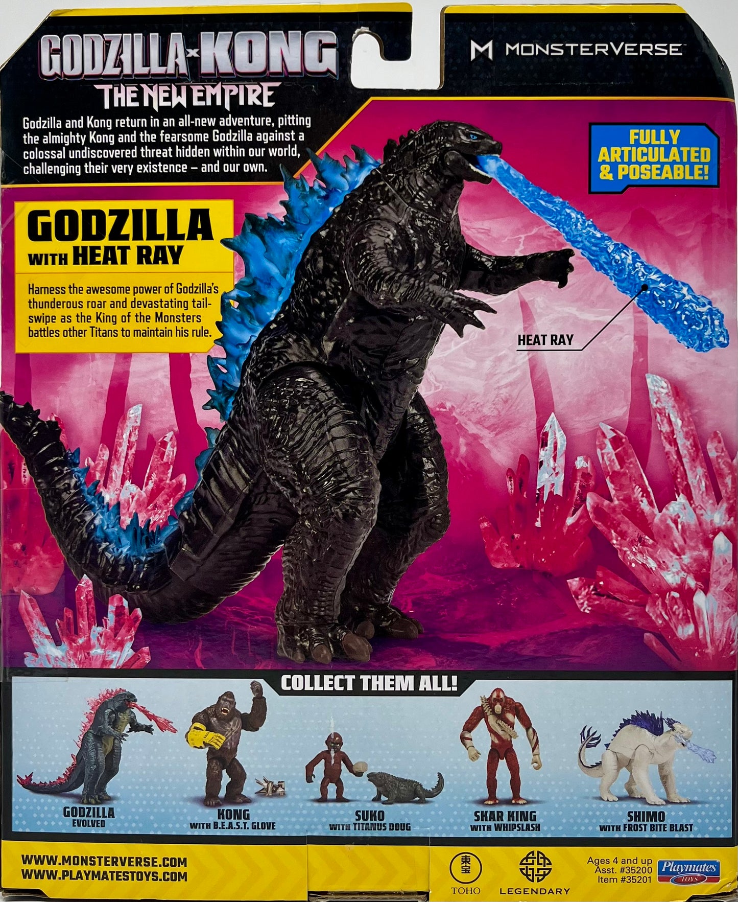 Playmates Godzilla X Kong: The New Empire - Godzilla w/ Heat Ray Figure