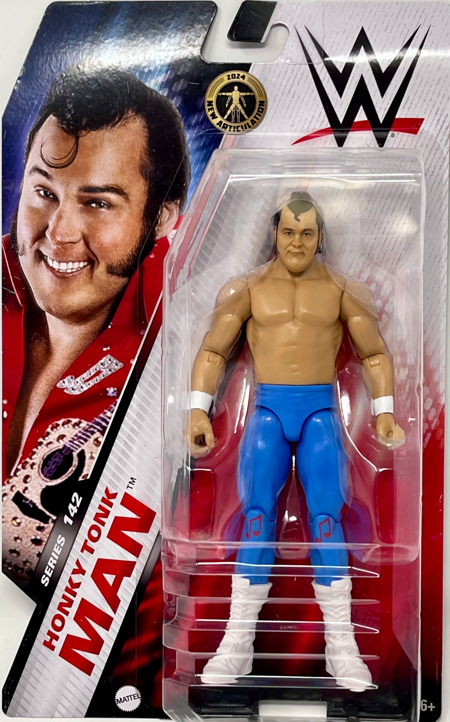 WWE Mattel Basic Series #142 Honky Tonk Man Action Figure Blue Tights