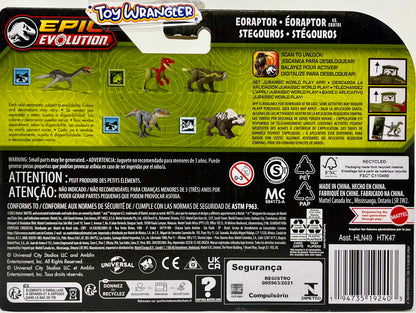 Jurassic World Epic Evolution Danger Pack Eoraptor vs Stegouros Figure