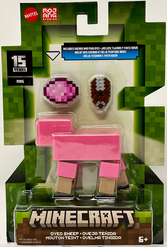 Minecraft 15th Anniversary Dyed Sheep Action Figure Build-a-Portal