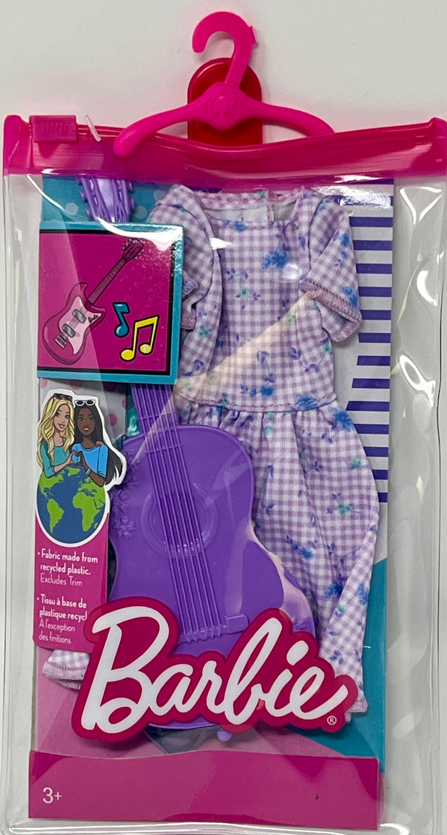 Barbie Career Musician Fashion Pack Lavender Flower Dress with Guitar